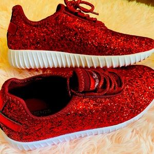 Red Glitter Shoes